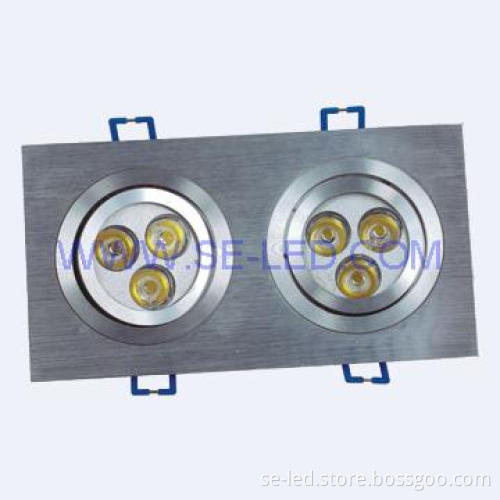 6W Rectangle Best Quality Natural White 220V LED Ceiling Down Light